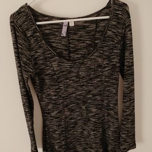 Long sleeve heathered dress